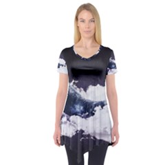 Blue Whale Dream Short Sleeve Tunic  by goljakoff