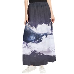 Blue Whale Dream Maxi Chiffon Skirt by goljakoff