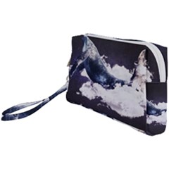 Blue Whale Dream Wristlet Pouch Bag (small) by goljakoff