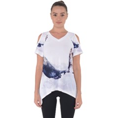 Blue Whale Dream Cut Out Side Drop Tee by goljakoff