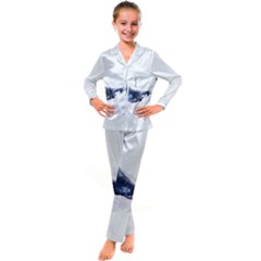 Blue Whale Dream Kid s Satin Long Sleeve Pajamas Set by goljakoff