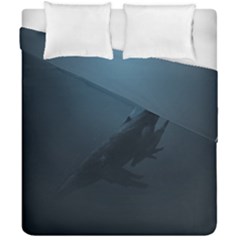 Blue Whale Family Duvet Cover Double Side (california King Size) by goljakoff