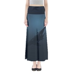 Blue Whale Family Full Length Maxi Skirt by goljakoff