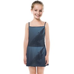 Blue Whale Family Kids  Summer Sun Dress by goljakoff