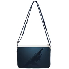 Blue Whale Family Double Gusset Crossbody Bag by goljakoff