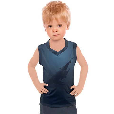 Blue Whale Family Kids  Sport Tank Top by goljakoff