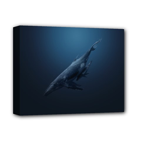 Whales Family Deluxe Canvas 14  X 11  (stretched) by goljakoff