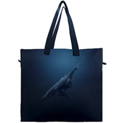 Whales Family Canvas Travel Bag by goljakoff