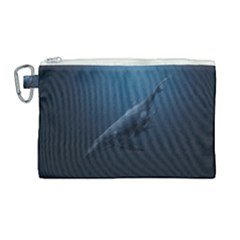 Whales Family Canvas Cosmetic Bag (large) by goljakoff