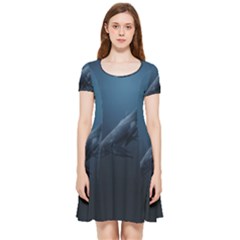 Whales Family Inside Out Cap Sleeve Dress by goljakoff