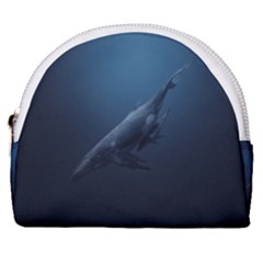 Whales Family Horseshoe Style Canvas Pouch by goljakoff