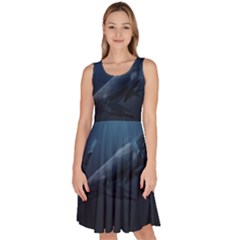 Whales Family Knee Length Skater Dress With Pockets by goljakoff