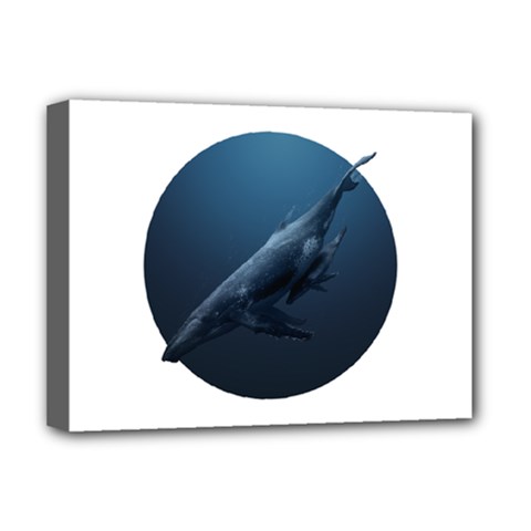 Whales Deluxe Canvas 16  X 12  (stretched)  by goljakoff