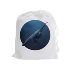 Whales Drawstring Pouch (xl) by goljakoff