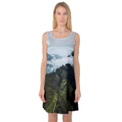 Mountain Landscape Sleeveless Satin Nightdress by goljakoff