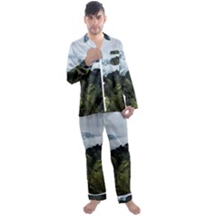 Mountain Landscape Men s Long Sleeve Satin Pajamas Set by goljakoff