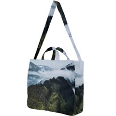 Mountain Landscape Square Shoulder Tote Bag by goljakoff