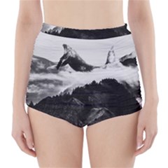 Whale In Clouds High-waisted Bikini Bottoms by goljakoff