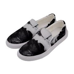 Whale In Clouds Women s Canvas Slip Ons