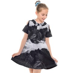 Whale In Clouds Kids  Short Sleeve Shirt Dress by goljakoff
