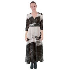 Whale In Clouds Button Up Maxi Dress by goljakoff