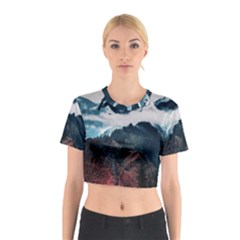 Dream Whale Cotton Crop Top by goljakoff