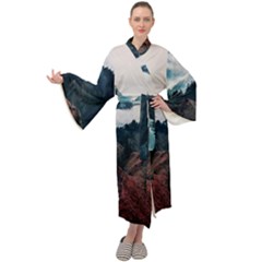 Dream Whale Maxi Velour Kimono by goljakoff