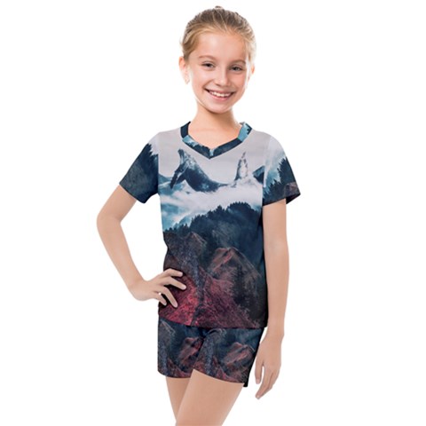 Dream Whale Kids  Mesh Tee And Shorts Set by goljakoff