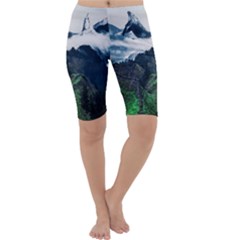 Blue Whales Dream Cropped Leggings  by goljakoff