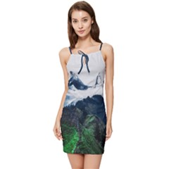 Blue Whales Dream Summer Tie Front Dress by goljakoff