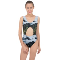 Blue Whales Dream Center Cut Out Swimsuit by goljakoff