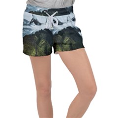 Blue Whales Dream Velour Lounge Shorts by goljakoff