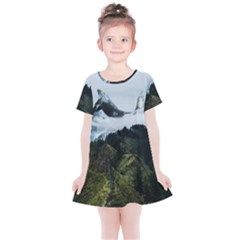 Blue Whales Dream Kids  Simple Cotton Dress by goljakoff