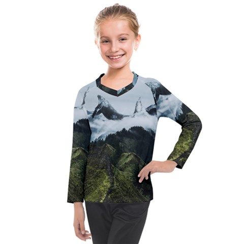 Blue Whales Dream Kids  Long Mesh Tee by goljakoff