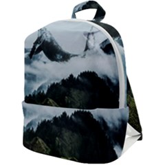 Blue Whales Dream Zip Up Backpack by goljakoff