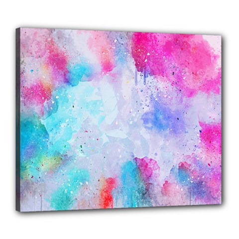 Rainbow Paint Canvas 24  X 20  (stretched) by goljakoff
