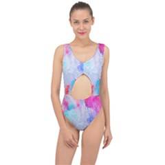 Rainbow Paint Center Cut Out Swimsuit by goljakoff