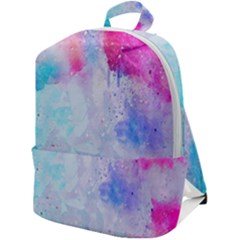 Rainbow paint Zip Up Backpack