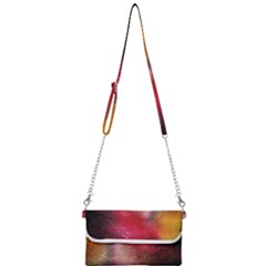 Red Galaxy Paint Mini Crossbody Handbag by goljakoff