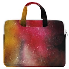 Red Galaxy Paint Double Pocket Laptop Bag by goljakoff