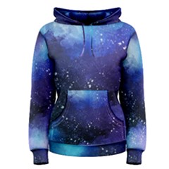 Blue Space Paint Women s Pullover Hoodie by goljakoff