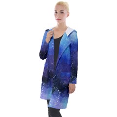 Blue Space Paint Hooded Pocket Cardigan by goljakoff