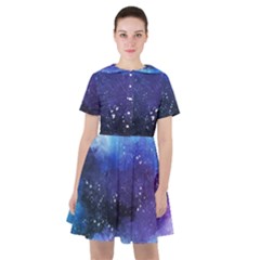 Blue Space Paint Sailor Dress by goljakoff