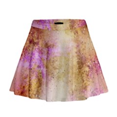 Golden Paint Mini Flare Skirt by goljakoff