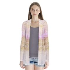 Golden Paint Drape Collar Cardigan by goljakoff