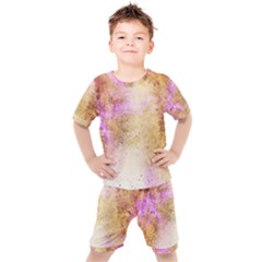 Golden Paint Kids  Tee And Shorts Set by goljakoff