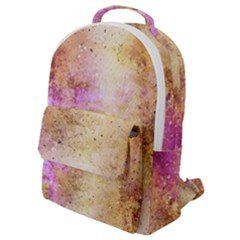 Golden Paint Flap Pocket Backpack (small) by goljakoff