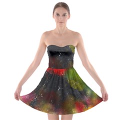 Color Splashes Strapless Bra Top Dress by goljakoff