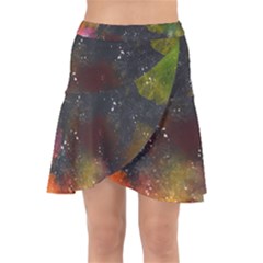 Color Splashes Wrap Front Skirt by goljakoff