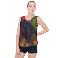 Color Splashes Bubble Hem Chiffon Tank Top by goljakoff